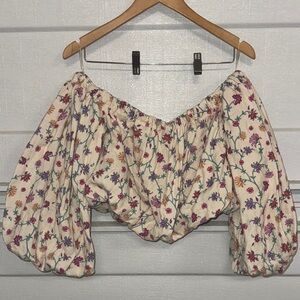 Floral Off-Shoulder Women's Top